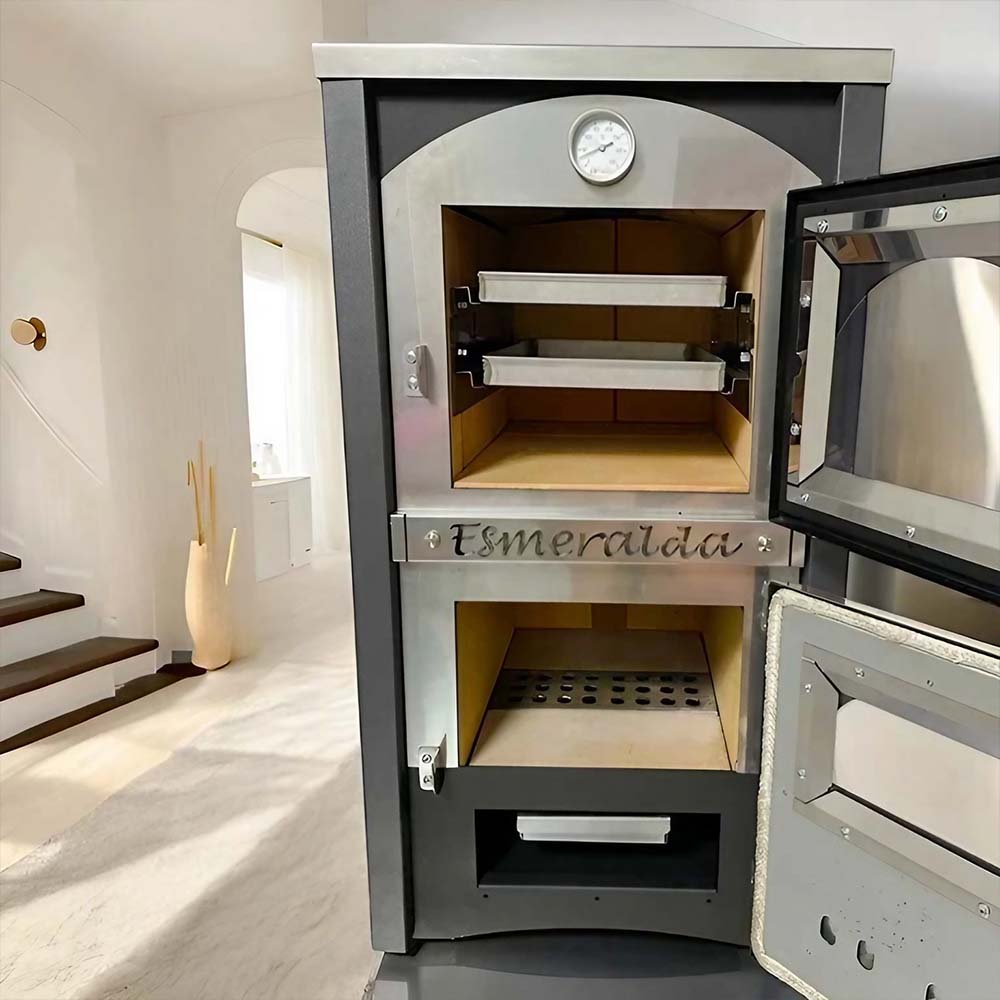 COPY AI Forno Stufa mini Cucina a Legna Esmeralda base  interno